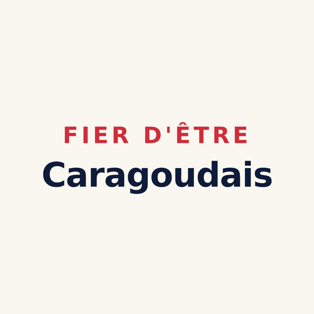 Tasse « Fier d'être Caragoudais » — design pour Caragoudes