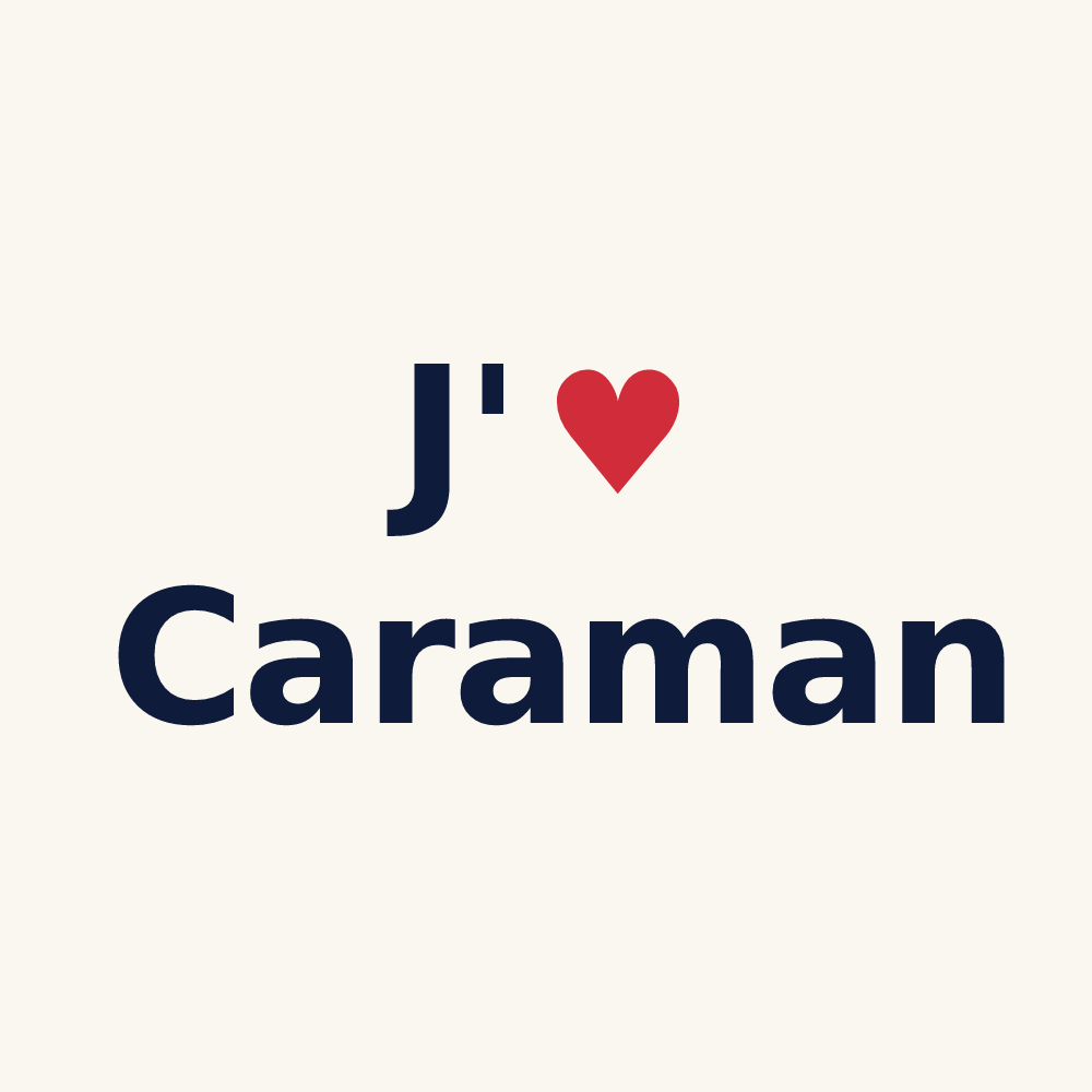 Tasse personnalisée Caraman — design J'aime Caraman