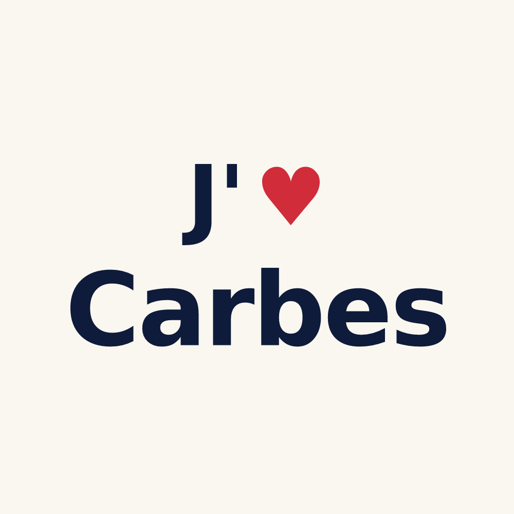 Tasse personnalisée Carbes — design J'aime Carbes