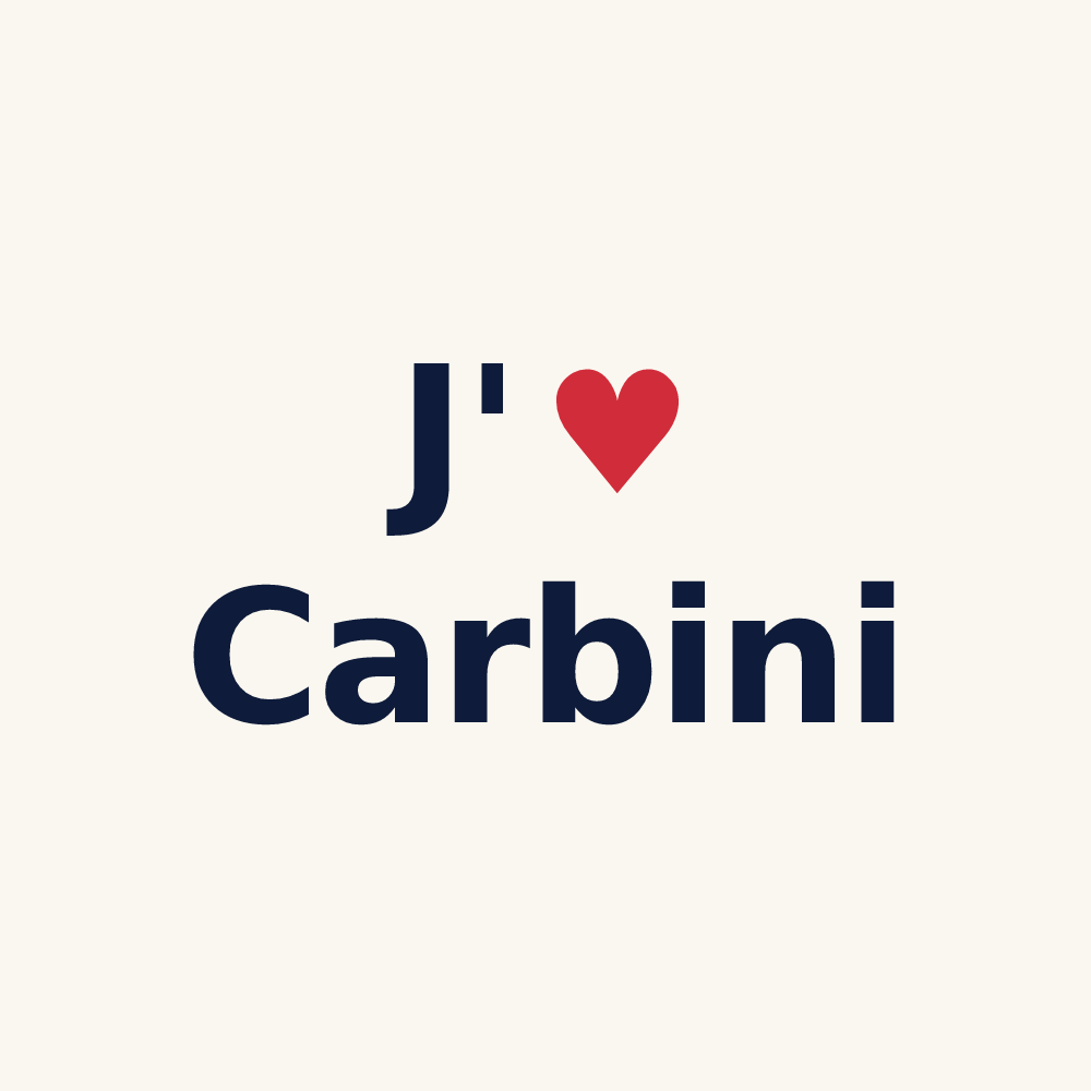 Tasse personnalisée Carbini — design J'aime Carbini