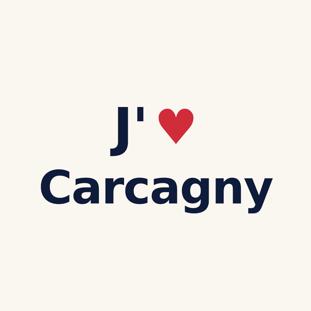 Tasse personnalisée Carcagny — design J'aime Carcagny