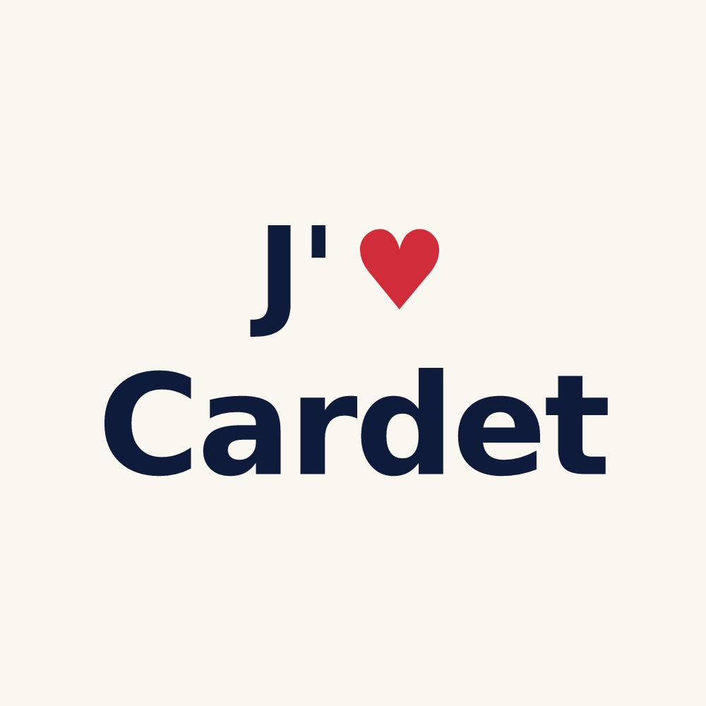 Tasse personnalisée Cardet — design J'aime Cardet