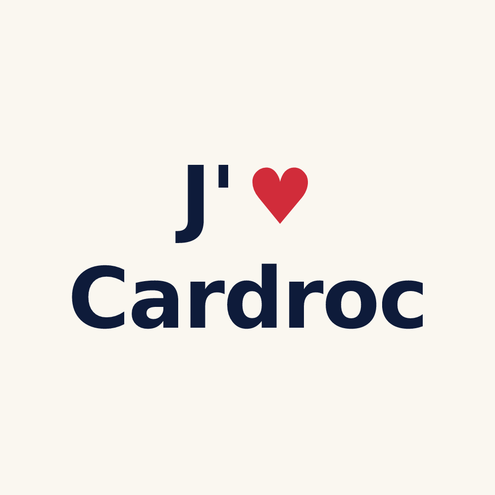 Tasse personnalisée Cardroc — design J'aime Cardroc