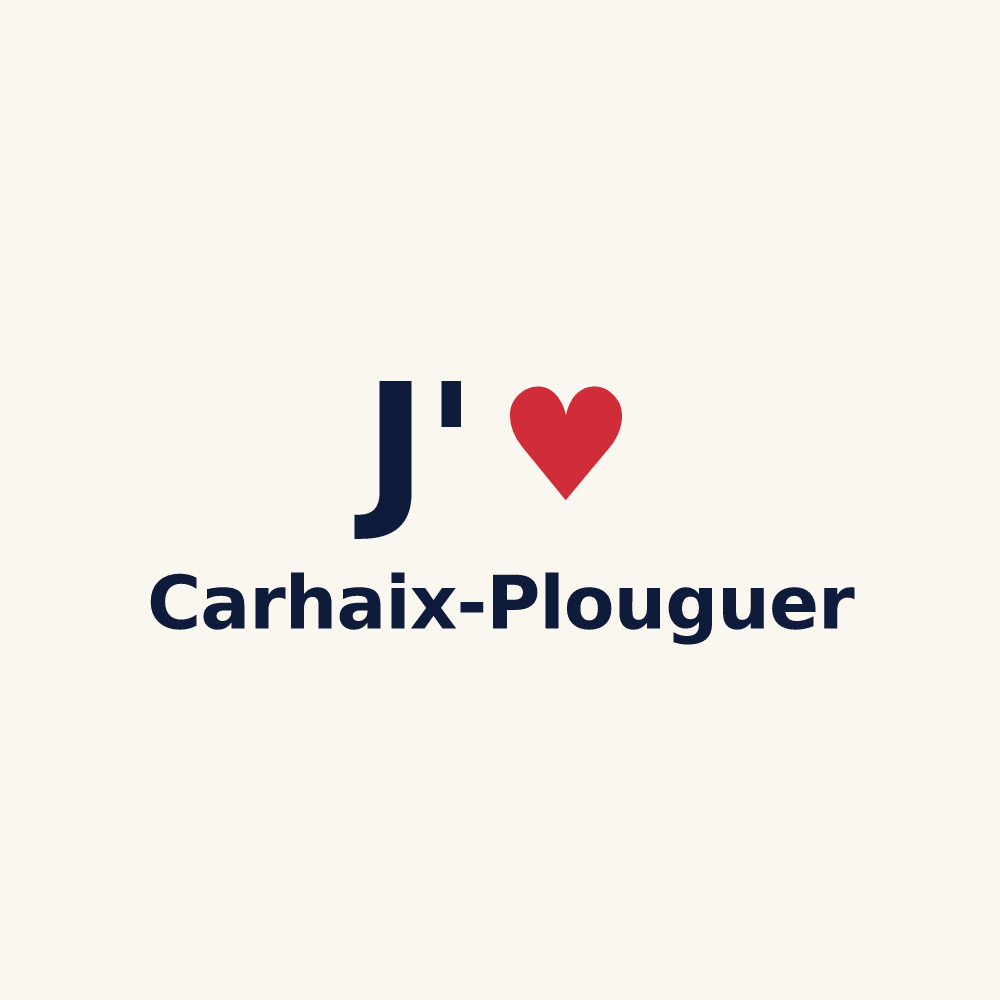 Tasse personnalisée Carhaix-Plouguer — design J'aime Carhaix-Plouguer