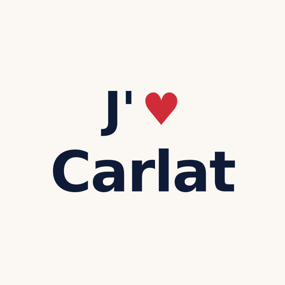Tasse personnalisée Carlat — design J'aime Carlat