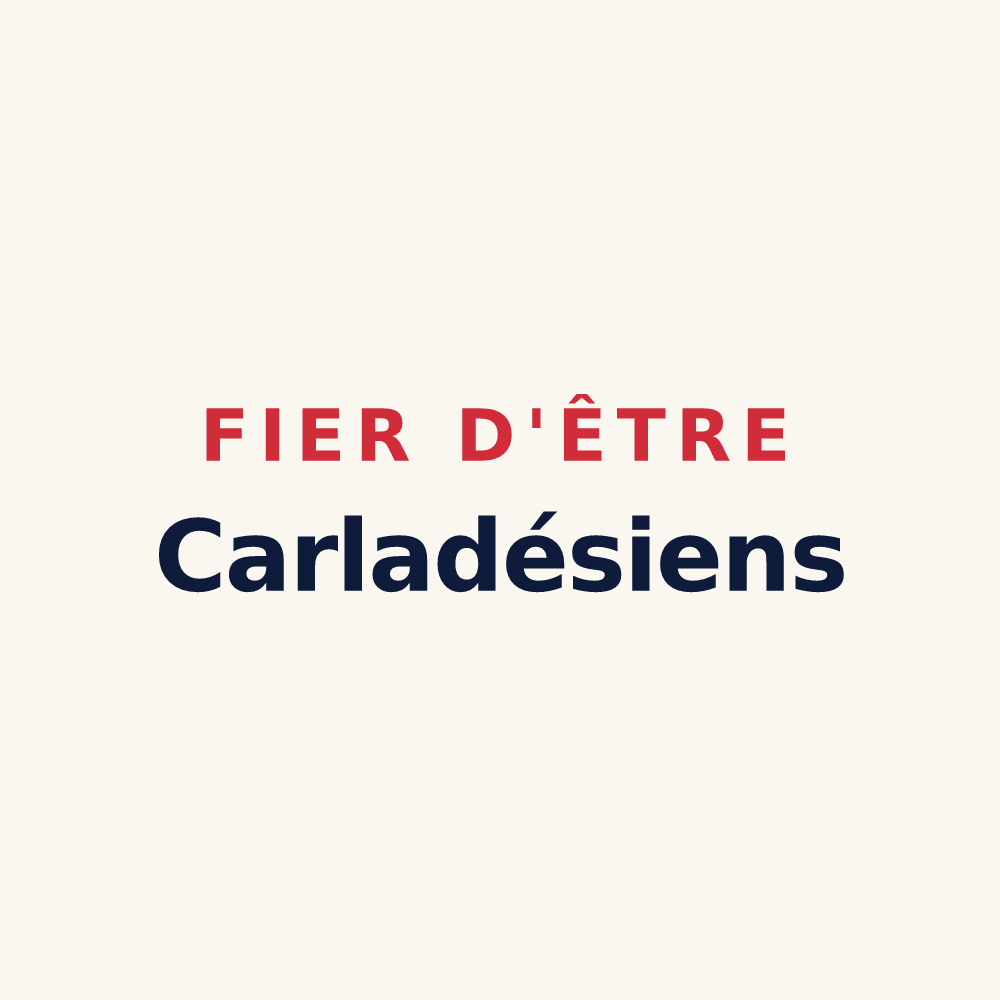 Tasse « Fier d'être Carladésiens » — design pour Carlat