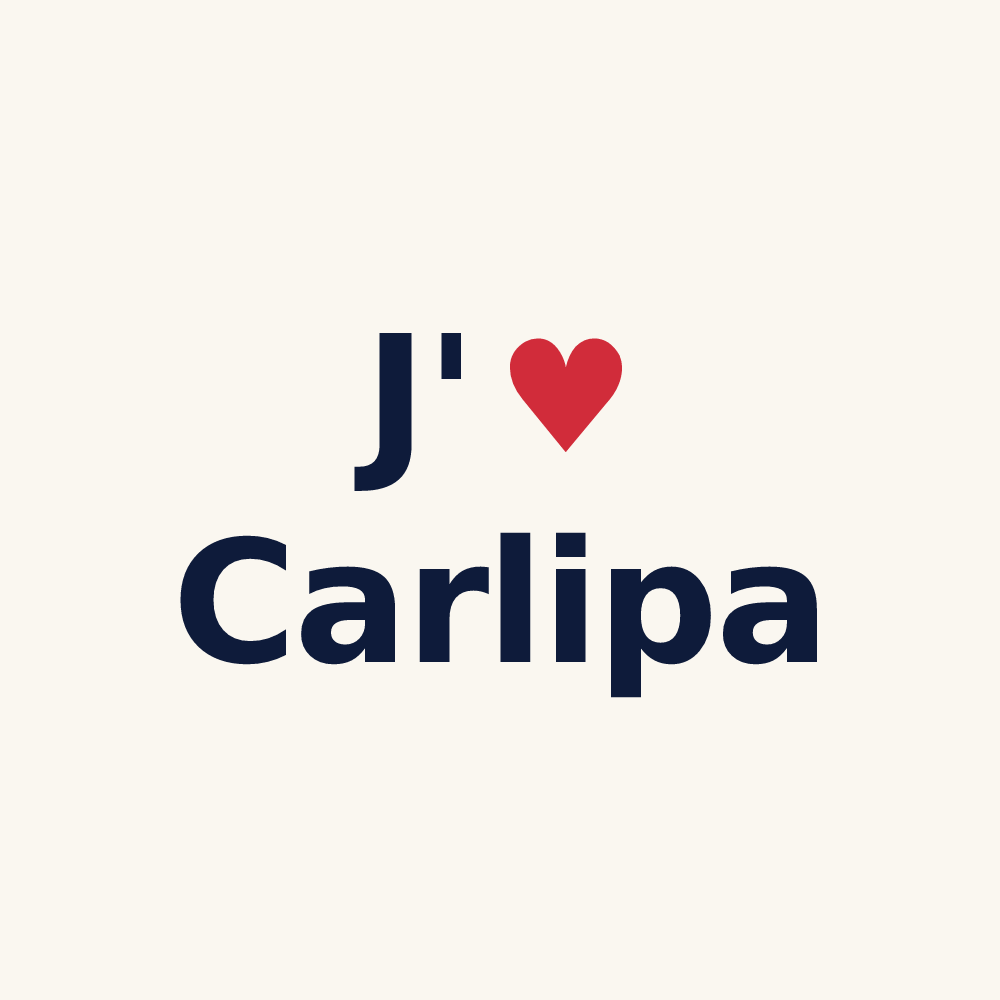 Tasse personnalisée Carlipa — design « J'aime Carlipa » imprimé sur la tasse