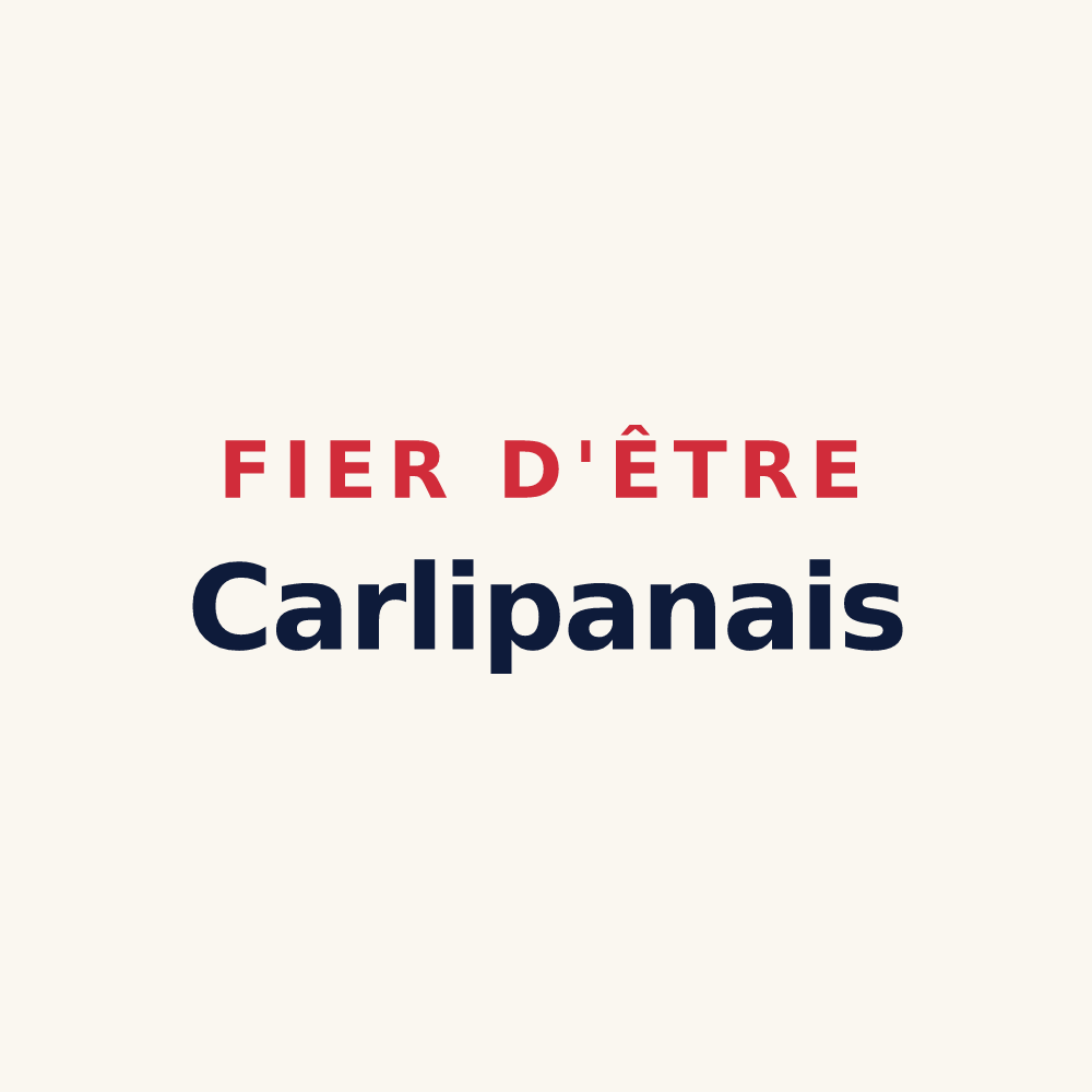 Tasse « Fier d'être Carlipanais » — design pour Carlipa