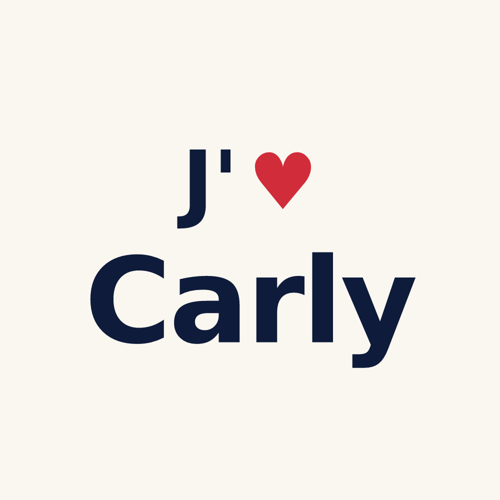 Tasse personnalisée Carly — design J'aime Carly