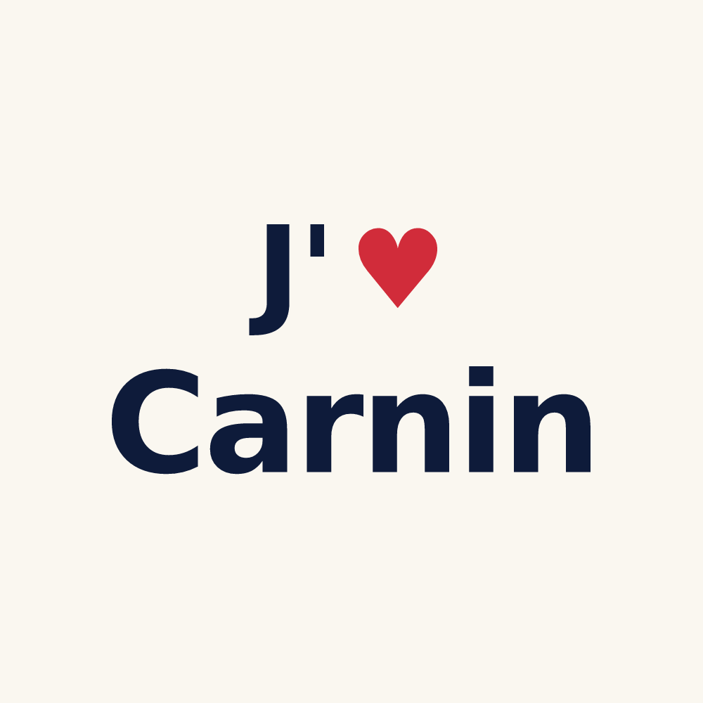 Tasse personnalisée Carnin — design J'aime Carnin