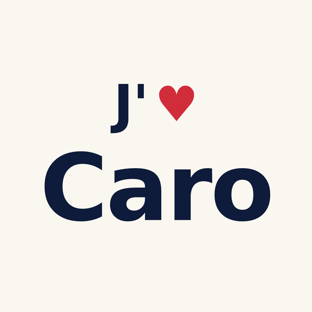 Tasse personnalisée Caro — design J'aime Caro