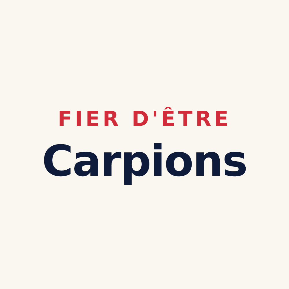Tasse « Fier d'être Carpions » — design pour Carpiquet