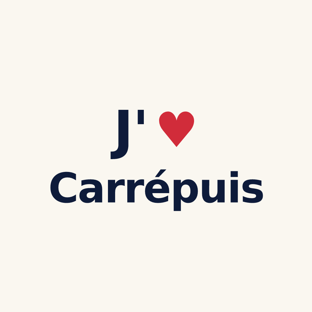 Tasse personnalisée Carrépuis — design J'aime Carrépuis