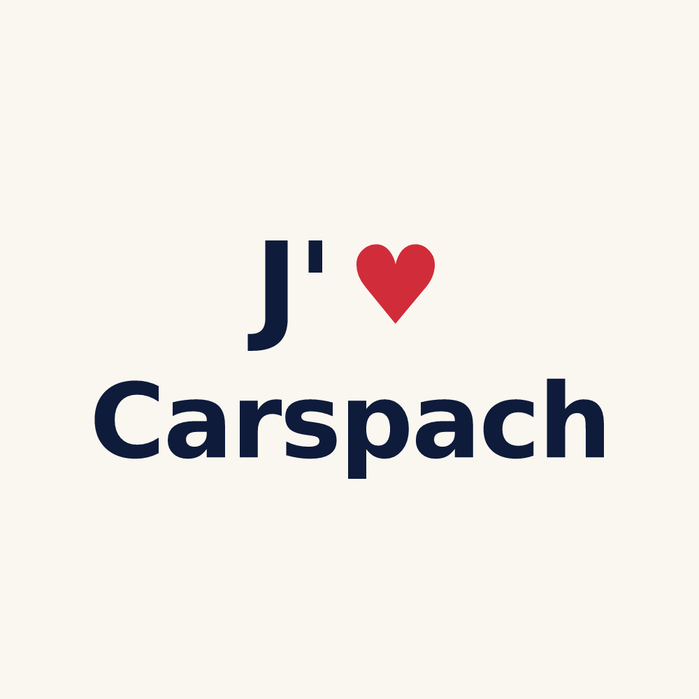 Tasse personnalisée Carspach — design J'aime Carspach