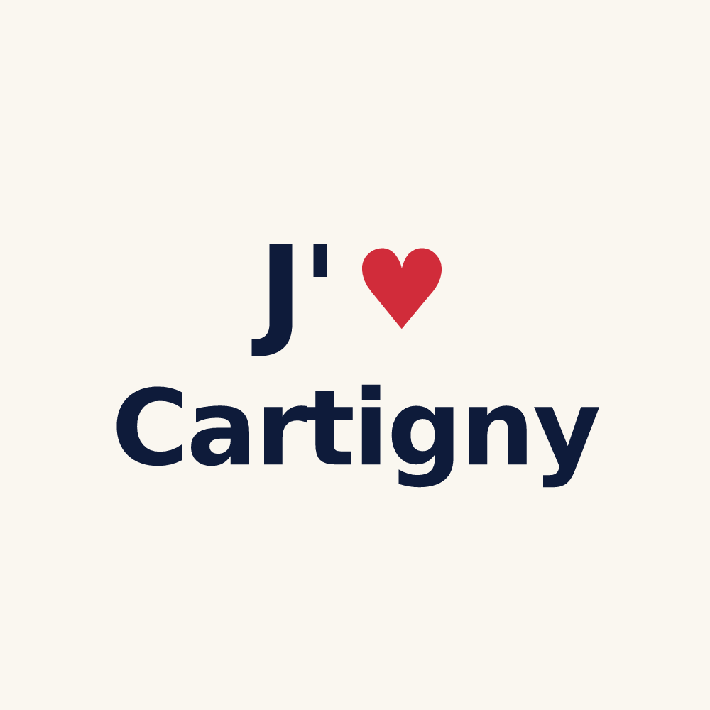 Tasse personnalisée Cartigny — design J'aime Cartigny