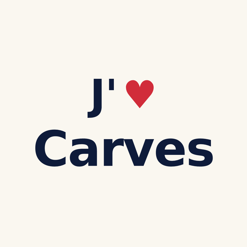 Tasse personnalisée Carves — design J'aime Carves
