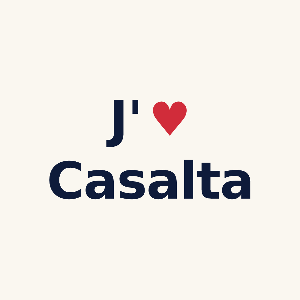 Tasse personnalisée Casalta — design J'aime Casalta