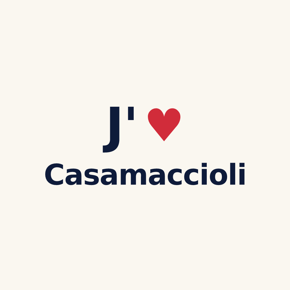 Tasse personnalisée Casamaccioli — design J'aime Casamaccioli