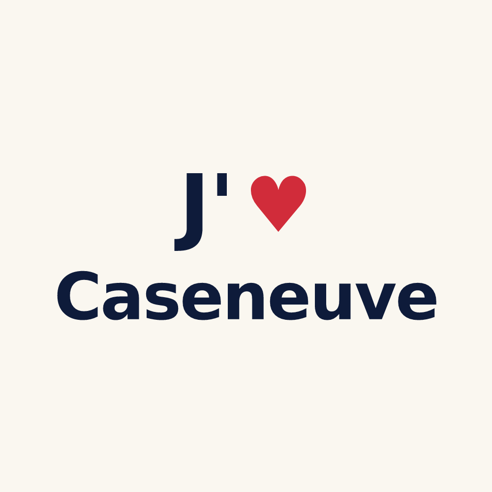 Tasse personnalisée Caseneuve — design J'aime Caseneuve