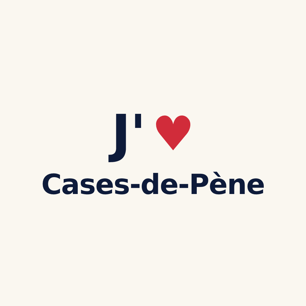 Tasse personnalisée Cases-de-Pène — design J'aime Cases-de-Pène
