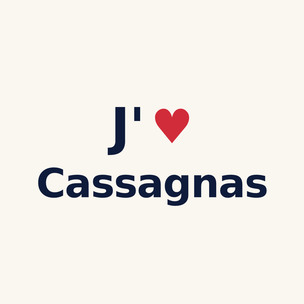 Tasse personnalisée Cassagnas — design J'aime Cassagnas