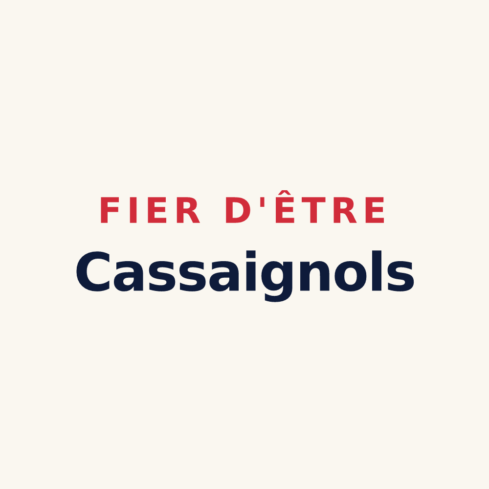 Tasse « Fier d'être Cassaignols » — design pour Cassaignes