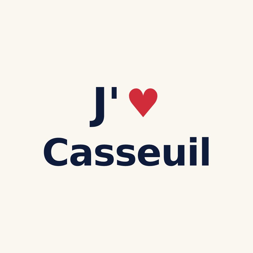 Tasse personnalisée Casseuil — design J'aime Casseuil
