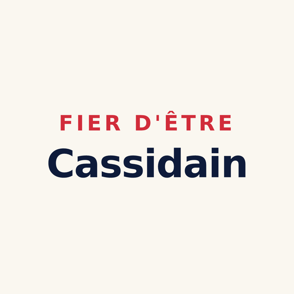 Tasse « Fier d'être Cassidain » — design pour Cassis