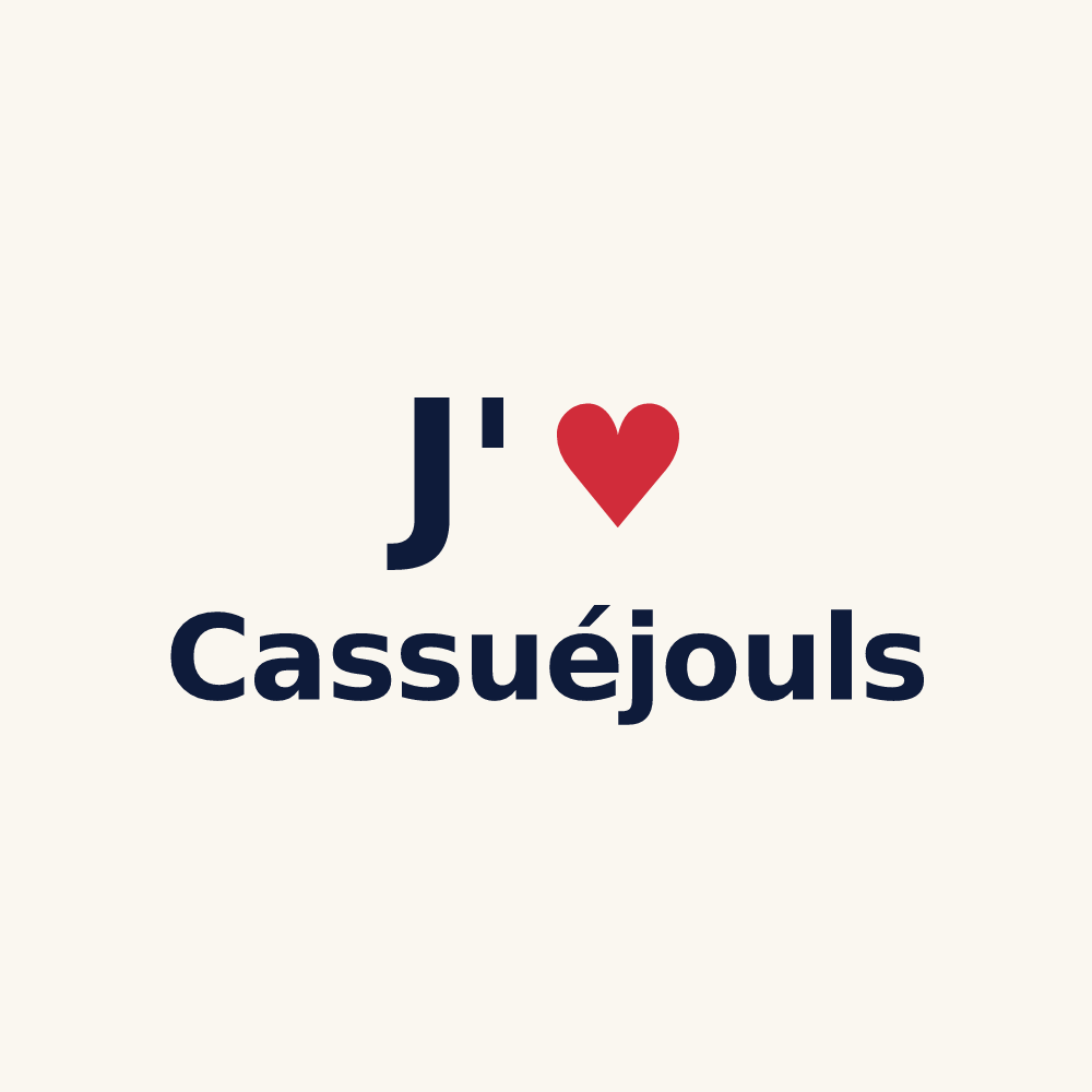 Tasse personnalisée Cassuéjouls — design J'aime Cassuéjouls
