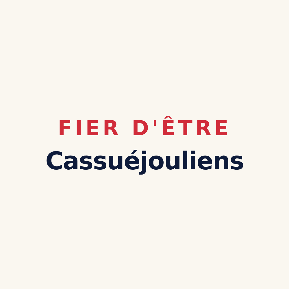 Tasse « Fier d'être Cassuéjouliens » — design pour Cassuéjouls
