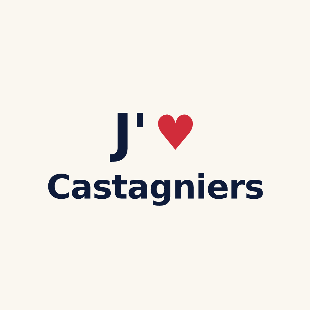 Tasse personnalisée Castagniers — design J'aime Castagniers