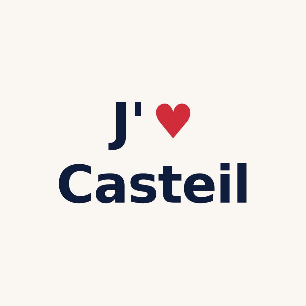 Tasse personnalisée Casteil — design J'aime Casteil