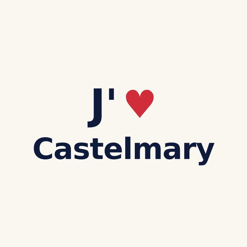 Tasse personnalisée Castelmary — design J'aime Castelmary