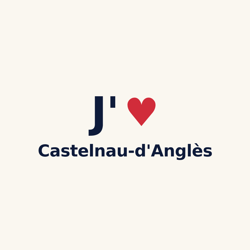 Tasse personnalisée Castelnau-d'Anglès — design J'aime Castelnau-d'Anglès