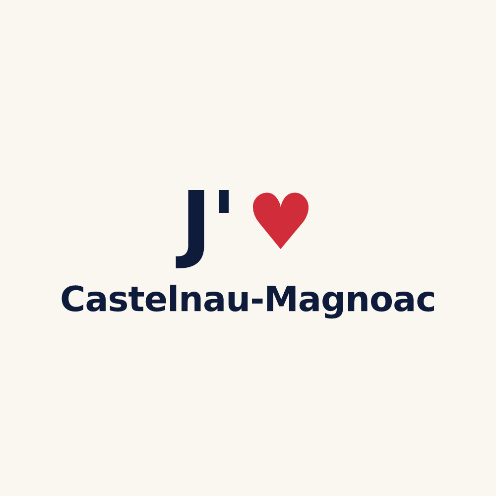 Tasse personnalisée Castelnau-Magnoac — design J'aime Castelnau-Magnoac