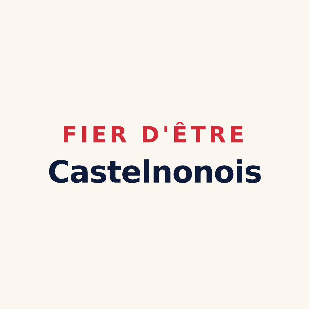 Tasse « Fier d'être Castelnonois » — design pour Castelnau-sur-l'Auvignon