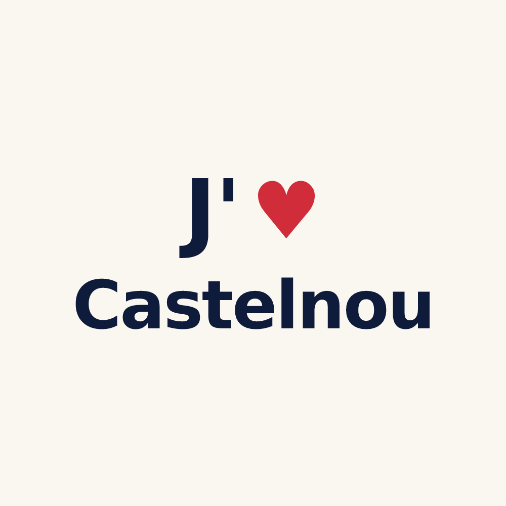Tasse personnalisée Castelnou — design J'aime Castelnou