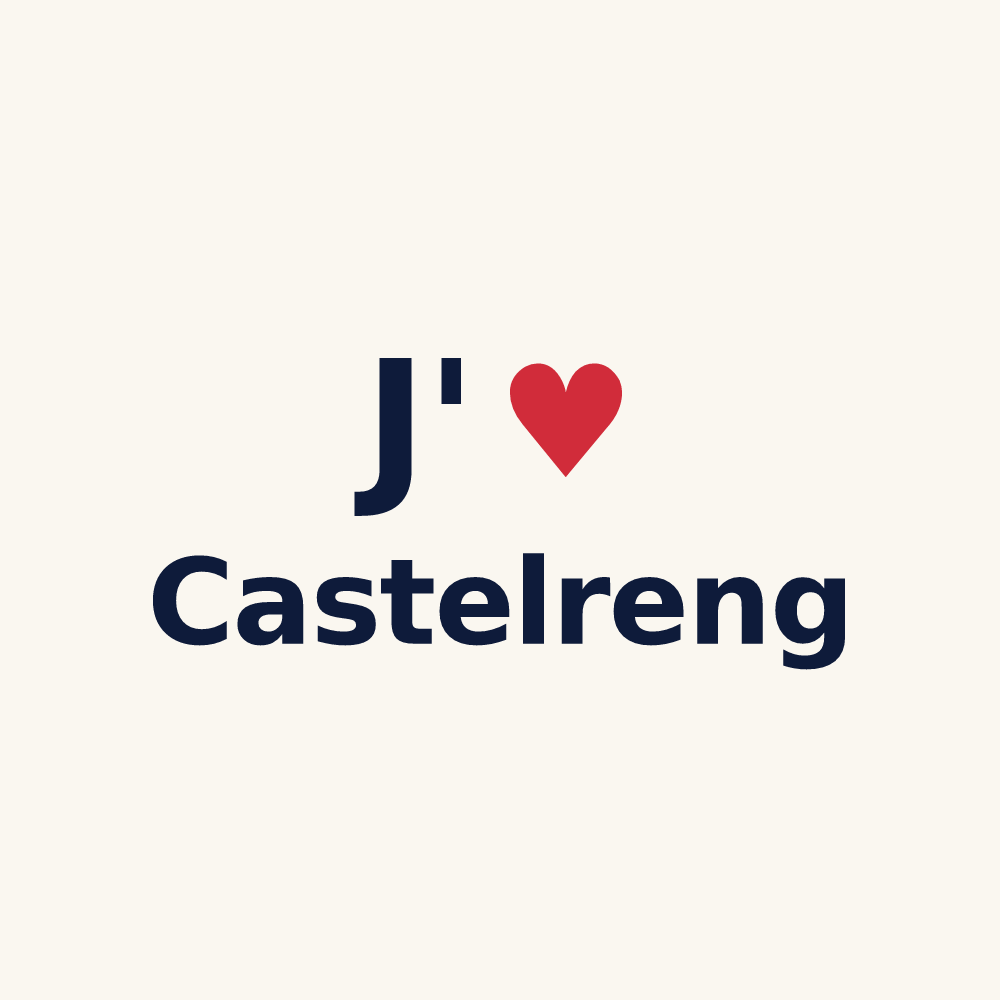 Tasse personnalisée Castelreng — design J'aime Castelreng