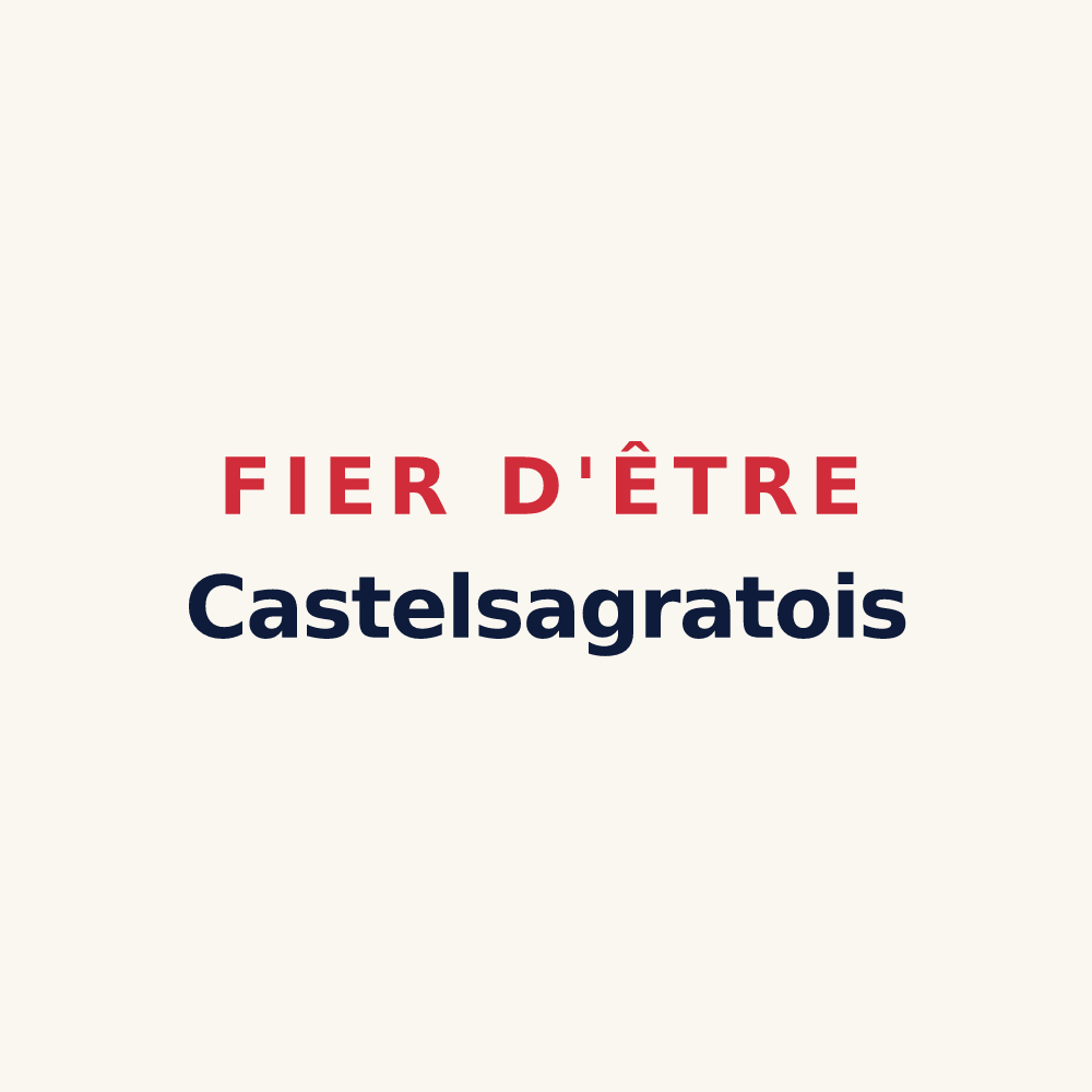 Tasse « Fier d'être Castelsagratois » — design pour Castelsagrat