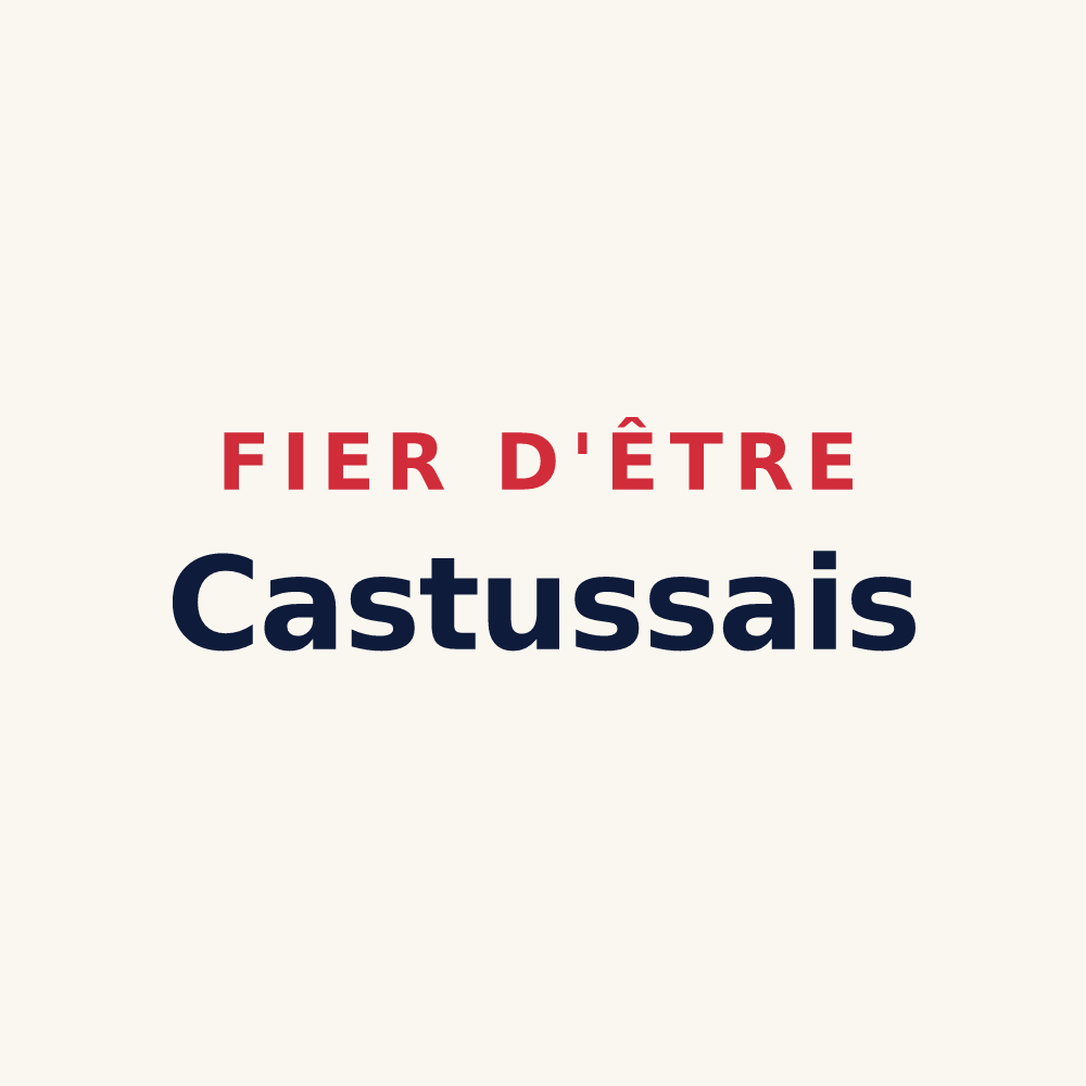 Tasse « Fier d'être Castussais » — design pour Castéra-Lanusse