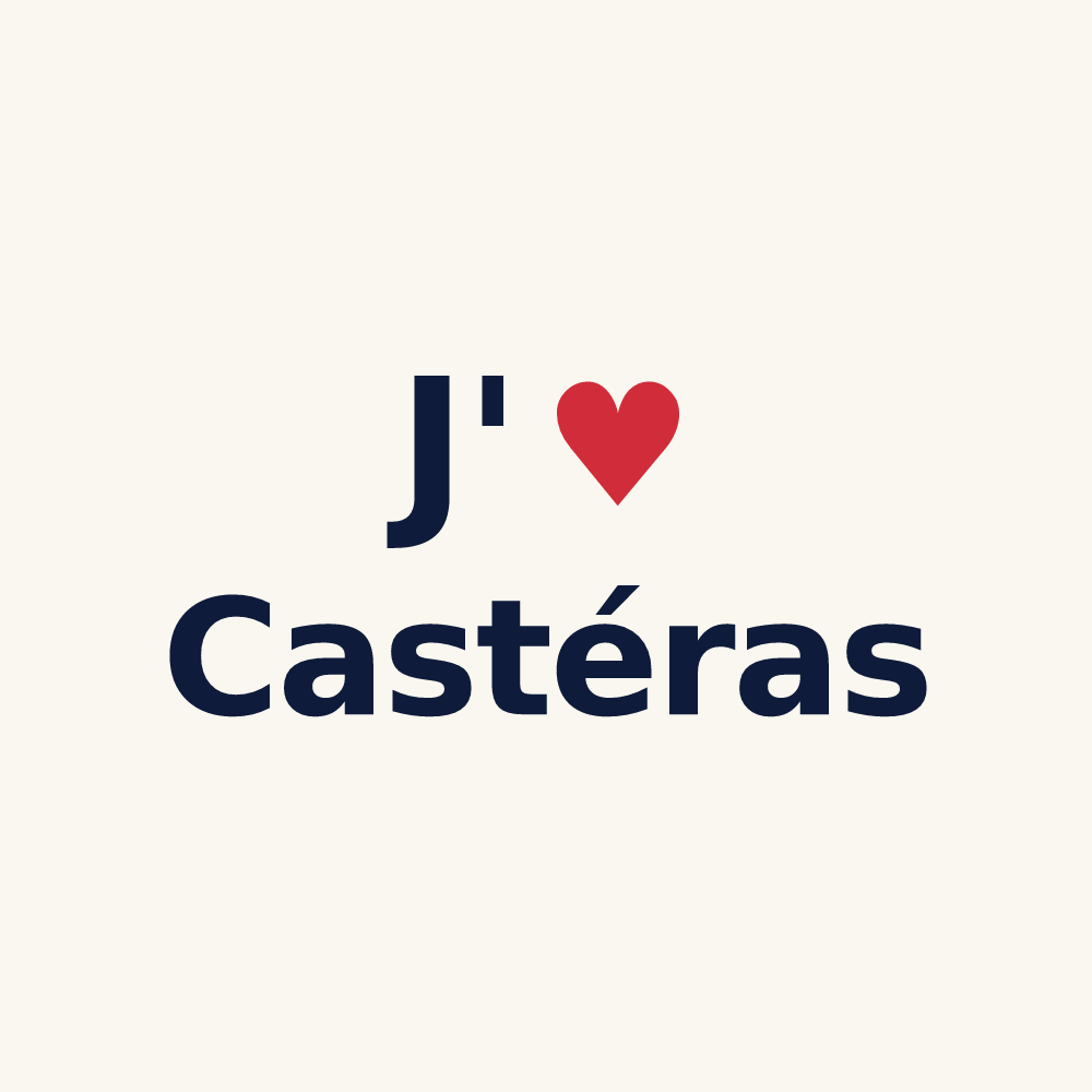 Tasse personnalisée Castéras — design J'aime Castéras