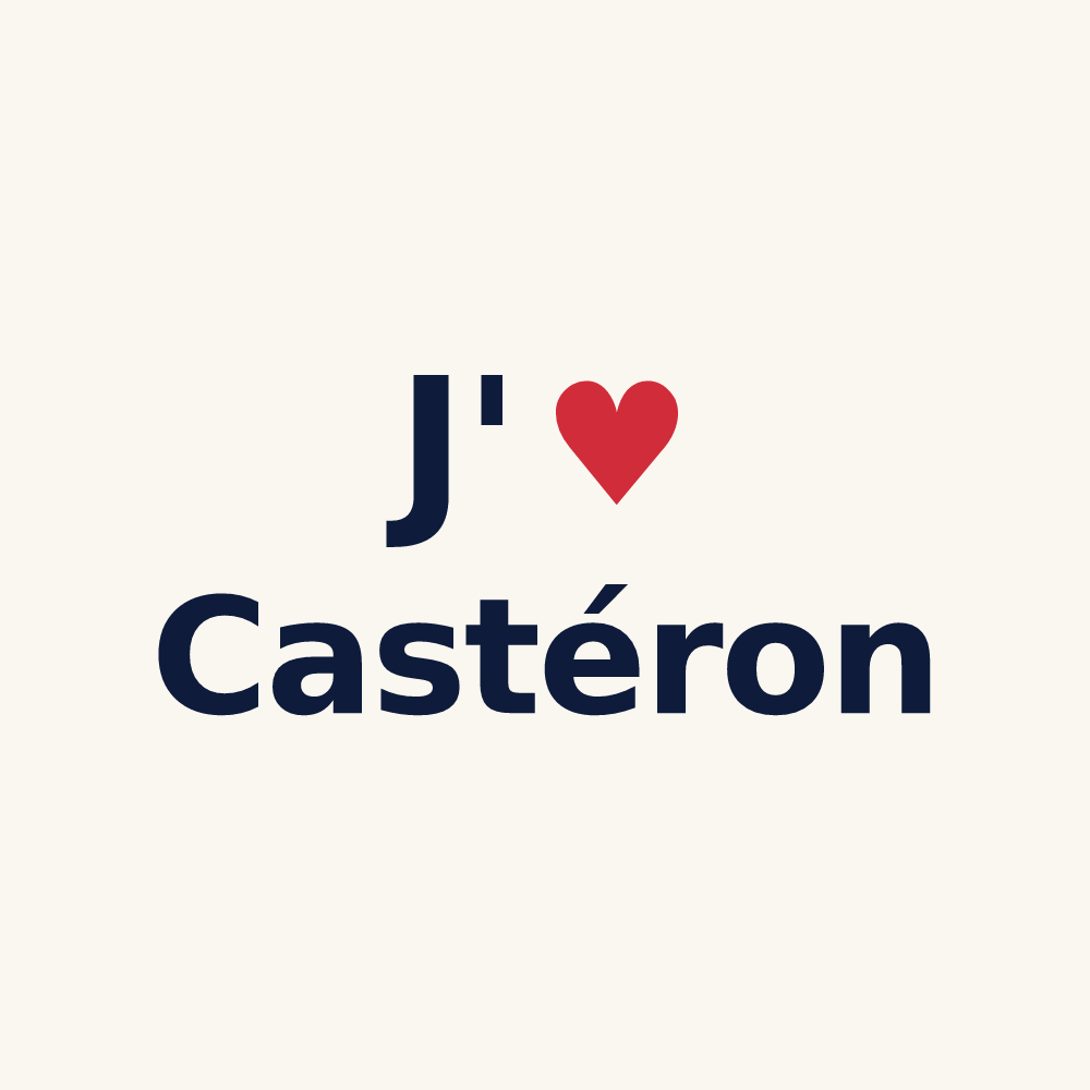 Tasse personnalisée Castéron — design J'aime Castéron
