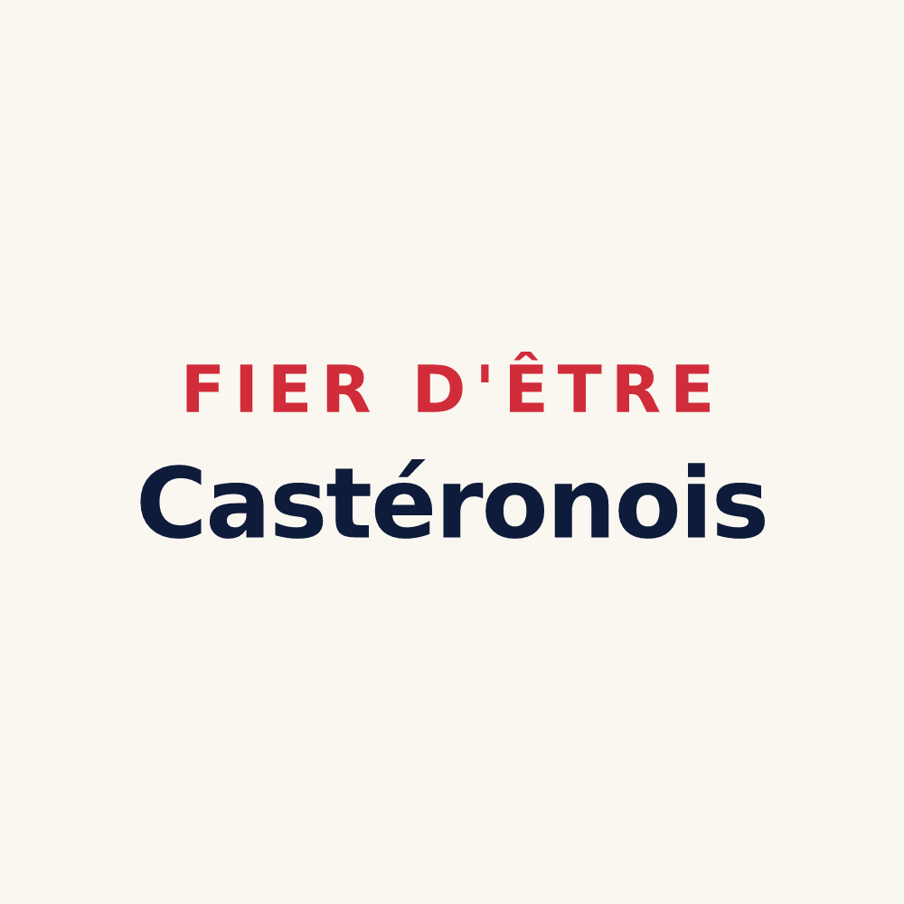 Tasse « Fier d'être Castéronois » — design pour Castéron