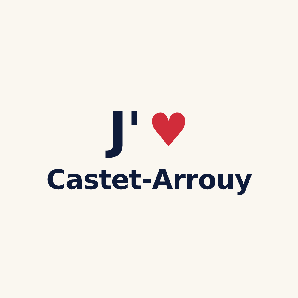 Tasse personnalisée Castet-Arrouy — design J'aime Castet-Arrouy