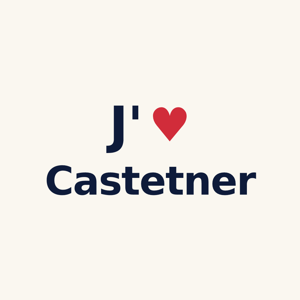 Tasse personnalisée Castetner — design J'aime Castetner