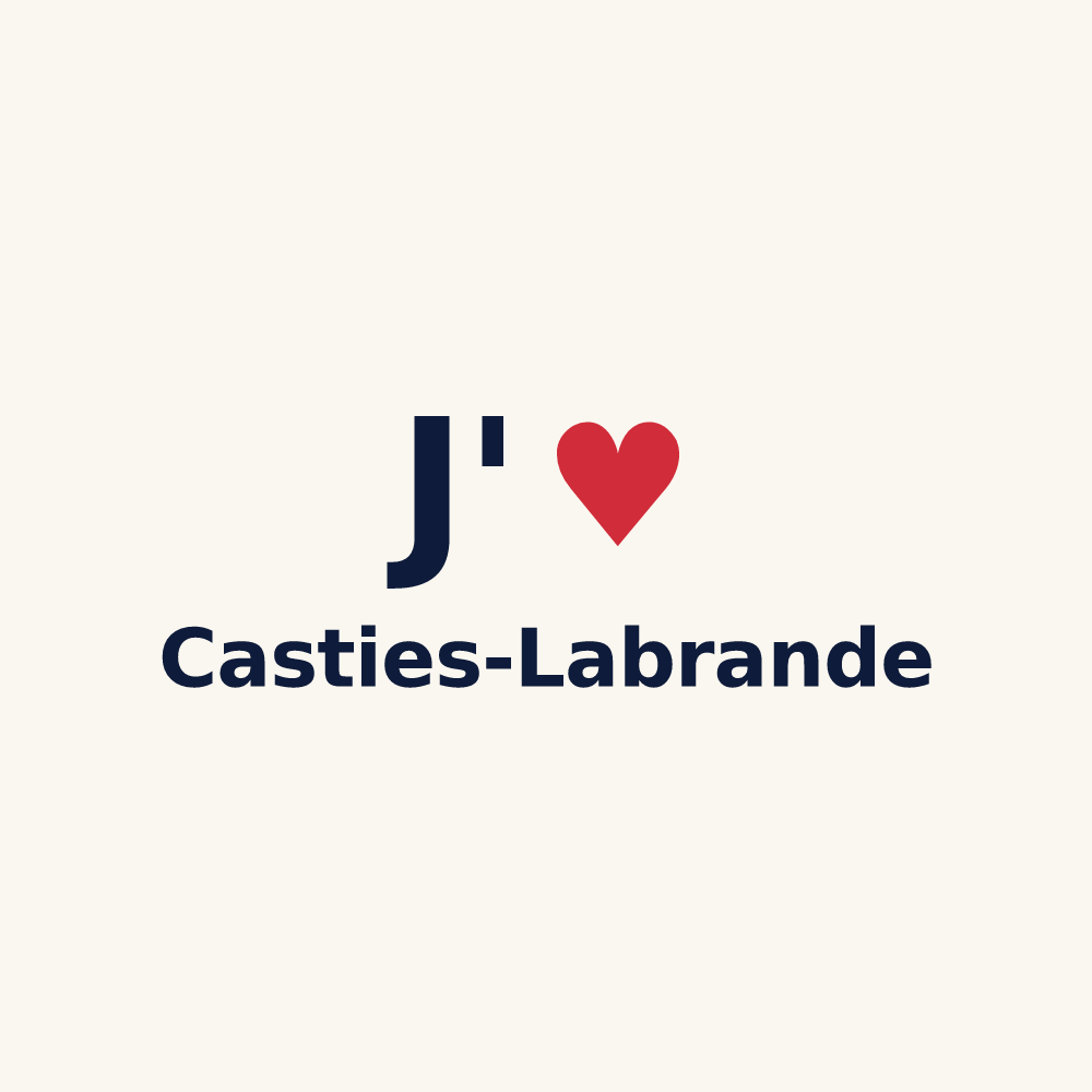 Tasse personnalisée Casties-Labrande — design J'aime Casties-Labrande
