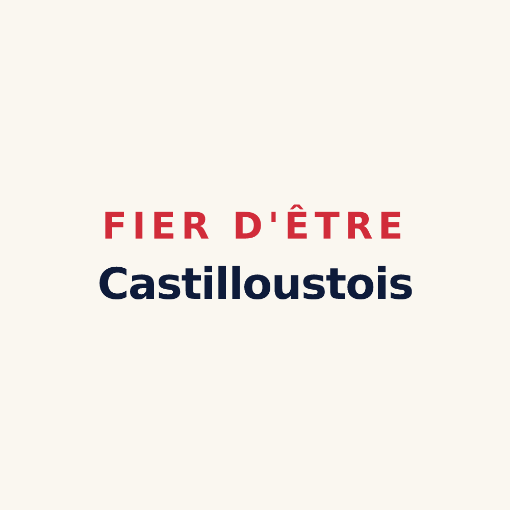 Tasse « Fier d'être Castilloustois » — design pour Castillon-de-Larboust