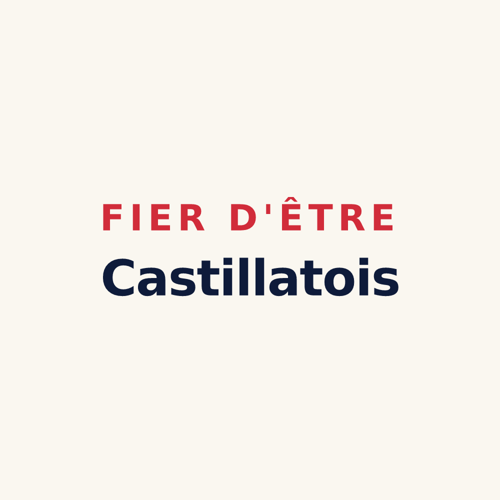 Tasse « Fier d'être Castillatois » — design pour Castillon-Debats