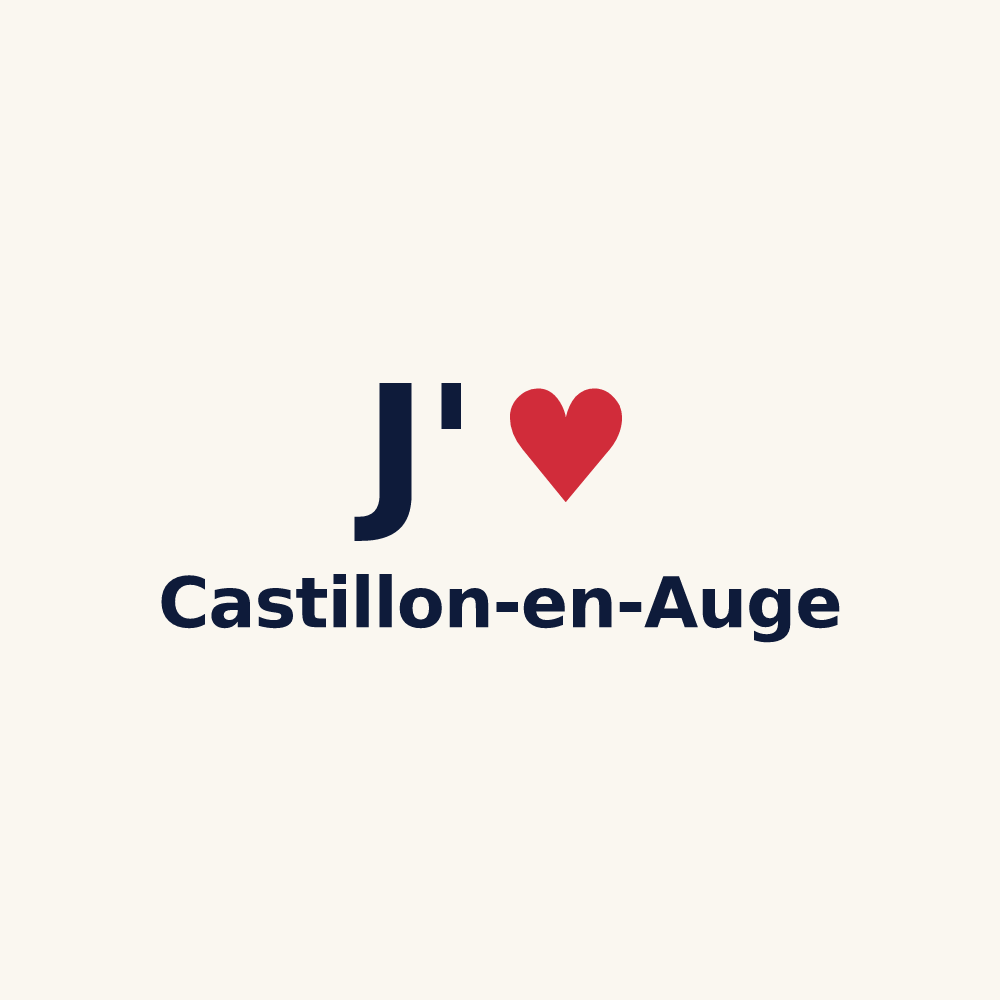 Tasse personnalisée Castillon-en-Auge — design J'aime Castillon-en-Auge