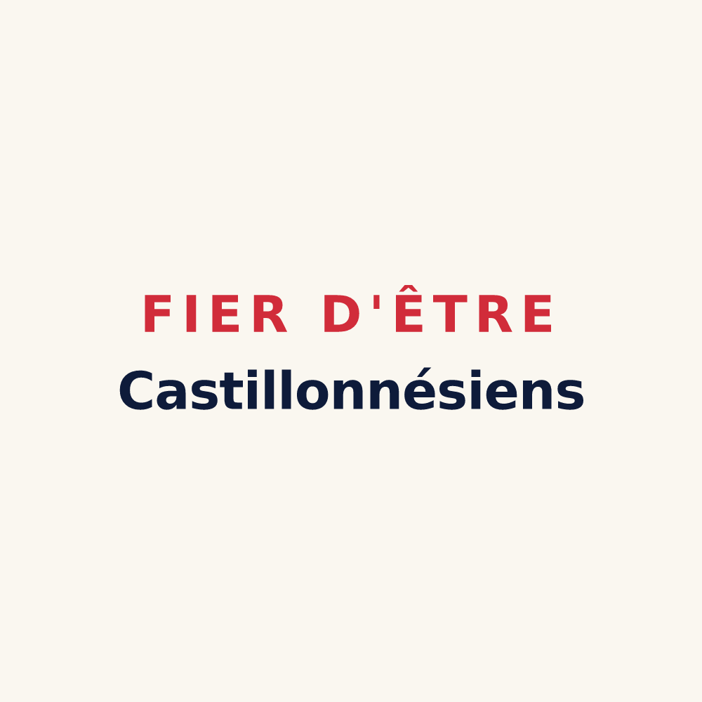 Tasse « Fier d'être Castillonnésiens » — design pour Castillonnès